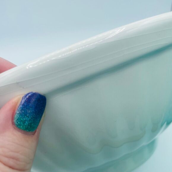 Vintage Hand Painted Blue Yellow Flower Serving Bowl La Primula MAXAM Italy - Picture 7 of 10